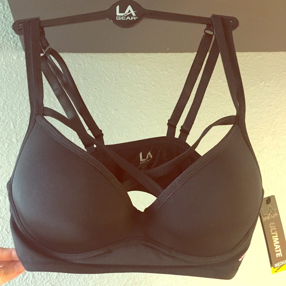 LA Gear Black sports bra